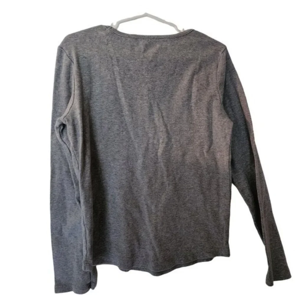Gymboree Basic Gray Long sleeve‎ Tee Top size 8 Years Girls Kids